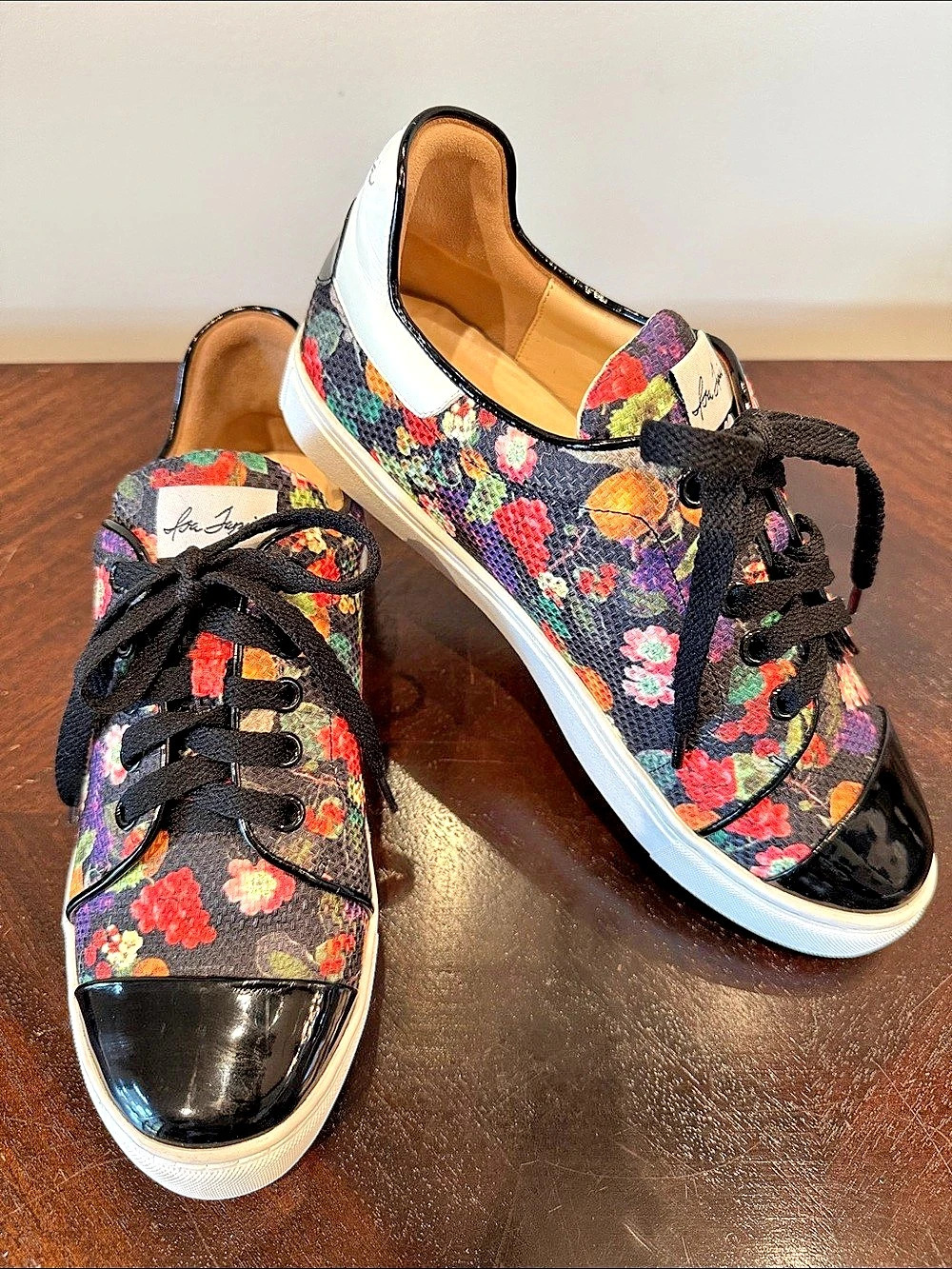 Isa Tapia Black Lace-up Luxury Sneakers